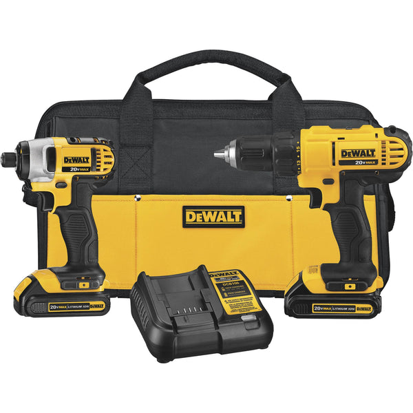 DeWalt DCK240C2 20 Volt Cordless Lithium Ion Drill Driver and Impact Driver Kit