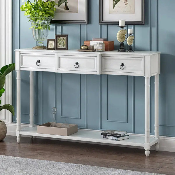 Entryway Console Table with Drawers Stylish Sofa Table
